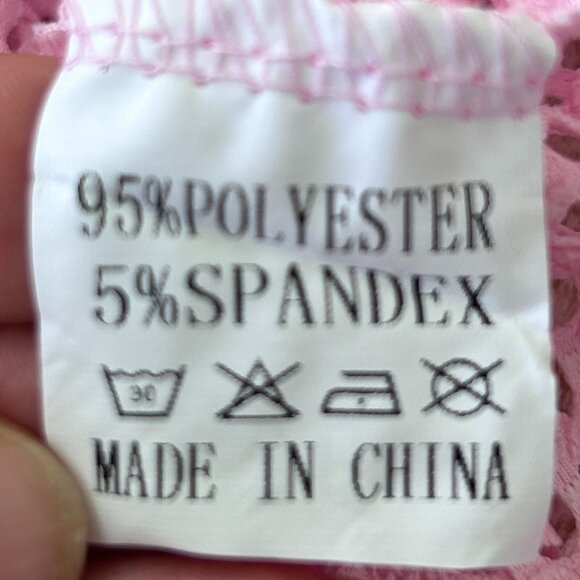 Sexycherry Pink Mesh Sleeveless Beach Cover-up Dress w/Bows Medium NWT - Picture 8 of 8